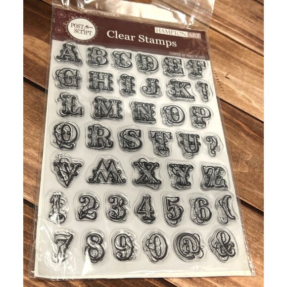 POST SCRIPT ALPHABET CS4387M CLEAR CLING PHOTOPOLYMER STAMP SET BY KOLETTE HALL - Picture 1 of 3